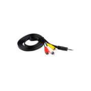 Кабель Кабель/ Кабель AUX GoPower Jack 3.5mm (m)-3xRCA (m) 1.0м ПВХ черный в пакете (1/200)