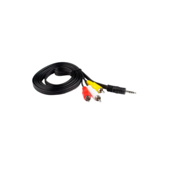 Кабель Кабель/ Кабель AUX GoPower Jack 3.5mm (m)-3xRCA (m) 1.0м ПВХ черный в пакете (1/200)