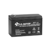 Батарея B.B. Battery серия BP, BP7-12, напряжение 12В, емкость 7Ач (разряд 20 часов), макс. ток разряда (5 сек.) 105А, макс. ток заряда 2.1A, свинцово-кислотная типа AGM, клеммы T2, ДxШxВ 151x65x98мм., вес 2.54кг., срок службы 10 лет Батарея B.B. Battery