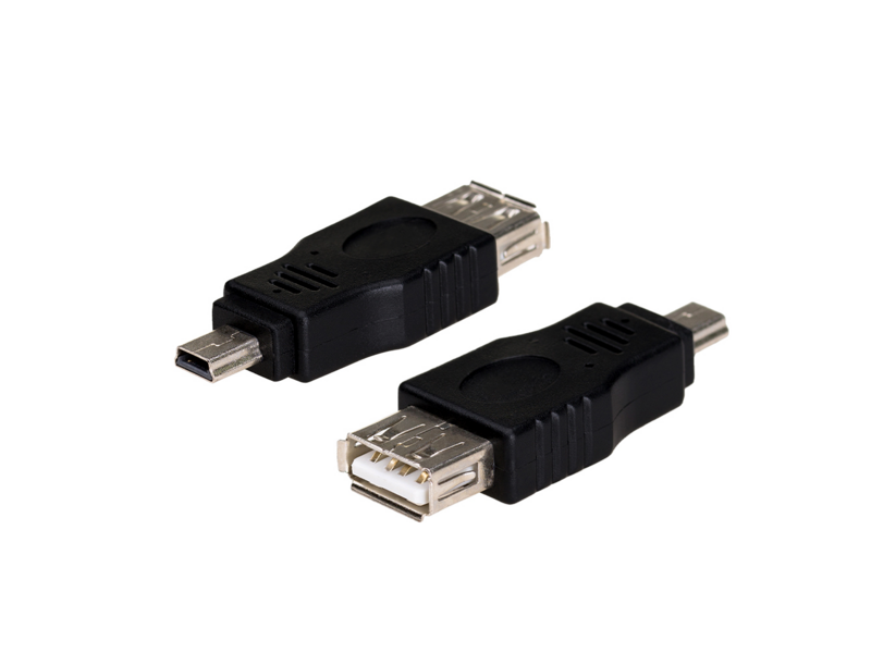Переходник GCR Переходник USB 2.0 miniUSB / AF открытый коннектор, штекер - гнездо, GCR-55252