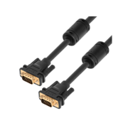 GCR Кабель PROF Premium SVGA 1.8m чёрный, GOLD, ферритовые кольца, OD8.0mm, 15M / 15M, 28/28 AWG, двойной экран