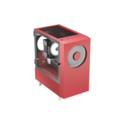 Корпус без блока питания Корпус без блока питания/ Case WIZMAX EM1, Mini-Tower, TG, 1x160mm + 1x120mm LED, 1xUSB-A 3.0 + 2xUSB-A 2.0, mATX, mITX, Woofer Red
