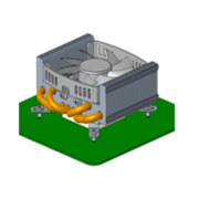 Кулер для процессора Кулер для процессора/ CPU Cooler PCCooler S815I Low profile (125W, 4pin PWM, 37mm, Al/Cu, 4x6mm, 1x75mm, 51.42 CFM, 39dBA, 2000~4000 RPM, S: LGA115X/20XX/1200/1700/1851 AMD3/AMD4, silver)