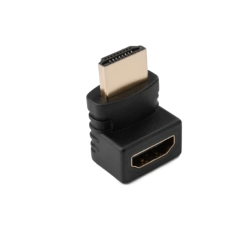 Кабель Кабель/ Переходник GoPower HDMI (m)-HDMI (f) угловой 4K 60Hz черный в пакете (1/500)