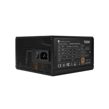 Блок питания ПК Блок питания ПК/ Power Supply Thermalright, 750W 80+ Gold (ATX, 3.0, PCIe 5.0, Non-modular, 1x24(20+4)pin, 1xCPU 8(4+4)pin, 2xPCIe*2 8(6+2)pin, 5xSATA3, 1x12+4pin (12VHPWR PCIe 5.0 12+4pin 600mm), 3xMOLEX4pin, Active, 120x120mm, 150x140x86