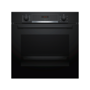 Встраиваемая электрическая духовка BOSCH 60 см, встраиваемый, электрический с конвекцией, объем 71 л, утапливаемые переключатели, 6 режимов, очистка каталитическая, направляющие проволочные + телескопические (1 уровень), черный