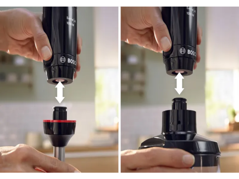 Блендер Bosch Блендер Bosch/ Блендер Bosch, погружной, мощность 1000 Вт, механическое управление, 5 насадок, цвет черный