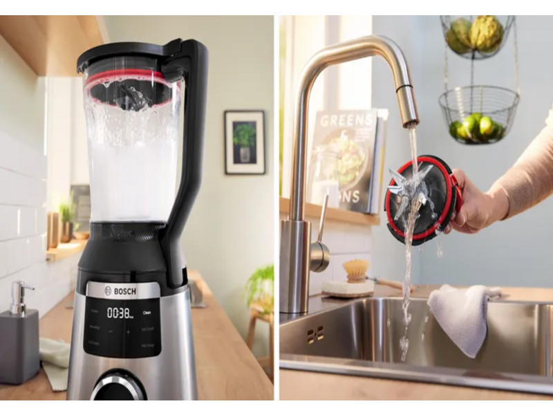 Блендер Bosch Блендер Bosch/ Блендер Bosch, стационарный, мощность 1200 Вт, поворотный переключатель, импульсный режим, плавная регулировка скорости, нож с 4 лезвиями ProEdge, цвет нержавеющая сталь
