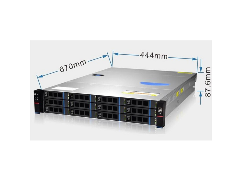 Серверный корпус Серверный корпус/ Gooxi RMC2112-670-HS-NV-D 2U 12bay chassis SAS/SATA/NVME backplane rear 2*2.5"SAS/SATA 1300W 1+1 EU power cables rail kit