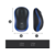 Мышь Logitech M185 черный/синий оптическая 1000dpi беспров. USB для ноутбука 2but (910-002632)