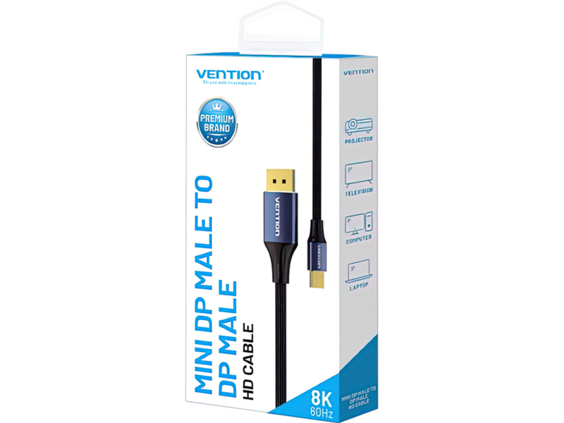 Кабель Vention DisplayPort v1.4 20M/Mini DP M - 1.5м