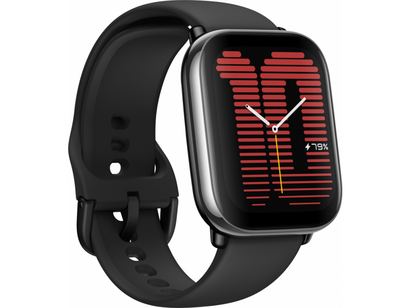 Смарт-часы Amazfit Active A2211 35.9мм 1.75" AMOLED корп.черный рем.черный разм.брасл.:135-190мм (6972596106920)