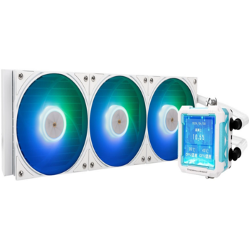 Система водяного охлаждения Thermalright Frozen Warframe PRO 360 ARGB Soc-AM5/AM4/1200/1700/1851 белый 4-pin 29.8dB Al LCD Ret (F-WFRAME-PRO-360-WH-ARGB)