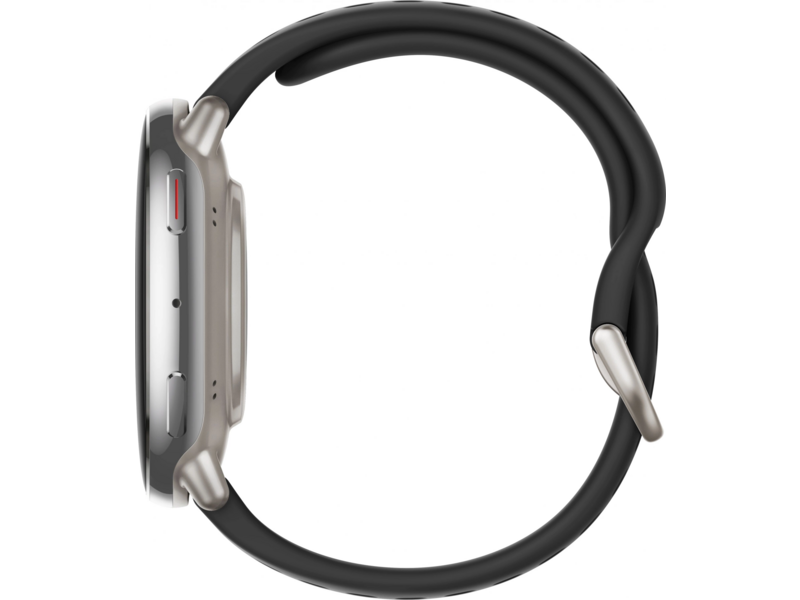 Смарт-часы Amazfit Active 2R A2437 43.9мм 1.32" AMOLED корп.серебристый рем.черный разм.брасл.:135-195мм (6970100377712)