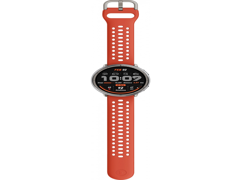 Смарт-часы Amazfit Active 2R A2437 Premium 43.9мм 1.32" AMOLED корп.серебристый рем.черный разм.брасл.:150-210мм (1746931)