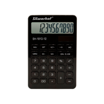 Калькулятор настольный Silwerhof SH-1810-12 черный 12-разр.