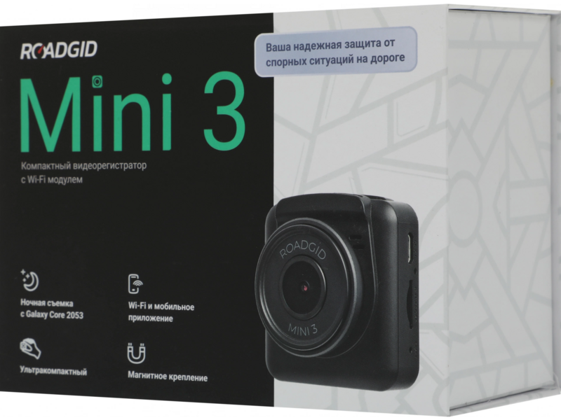 Видеорегистратор Roadgid Mini 3 GPS Wi-Fi черный 2Mpix 1080x1920 1080p 170гр. GPS JIELI5601