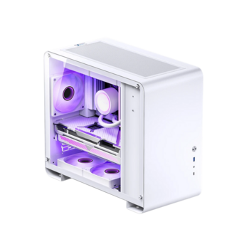 Корпус без блока питания Корпус без блока питания/ Case JONSBO U4 Mini, Mini-Tower, TG, no fan, 1xUSB-A 3.0 + 1xUSB-C 3.2, mATX, mITX White