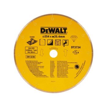 Диск алмазный по керам. DeWalt DT3734 (00000017708) d=254мм d(посад.)=25.4мм (угловые шлифмашины)
