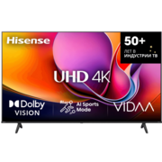 Телевизор ЖК 43'' Hisense Телевизор ЖК 43'' Hisense/ 43", Ultra HD, VA, Smart TV (ОС VIDAA U8.5), Wi-Fi, DVB-T2/C/S2, 2х7W, CI+(1.4), 3хHDMI, 2хUSB, Works with Alexa, Alexa Built-in, VIDAA Voice, Yandex, Black, 2025