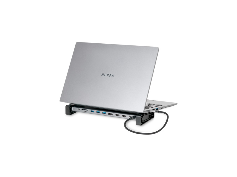Док-станция для ноутбука Док-станция для ноутбука/ NERPA laptop stand (1xUSB-C 100W PD, 2xHDMI 4K@30Hz, 1xDP 4K@30Hz, 3xUSB-A 3.0 (5Gbps data), 1xUSB-C 3.0 (5Gbps data), 1xTF/microSD, 1xSD/MMC, 1x3.5mm audio, 1xRJ45 Gb), USB-C power adapter 100W, power 10