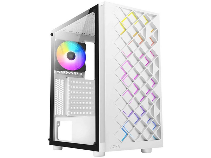 Корпус Azza Spectra белый без БП ATX 7x120mm 2x140mm 2xUSB2.0 1xUSB3.0 audio bott PSU
