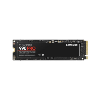 Твердотельный накопитель Твердотельный накопитель/ Samsung SSD 990 PRO, 1000GB, M.2(22x80mm), NVMe 2.0, PCIe 4.0 x4, V-NAND TLC, R/W 7450/6900MB/s, IOPs 1 200 000/1 550 000, DRAM buffer 1024MB, TBW 600, DWPD 0.33, with Heatsink (12 мес.)