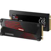 Твердотельный накопитель Твердотельный накопитель/ Samsung SSD 990 PRO, 4000GB, M.2(22x80mm), NVMe 2.0, PCIe 4.0 x4, V-NAND TLC, R/W 7450/6900MB/s, IOPs 1 400 000/1 550 000, DRAM buffer 4096MB, TBW 2400, DWPD 0.33, with Heatsink (12 мес.)