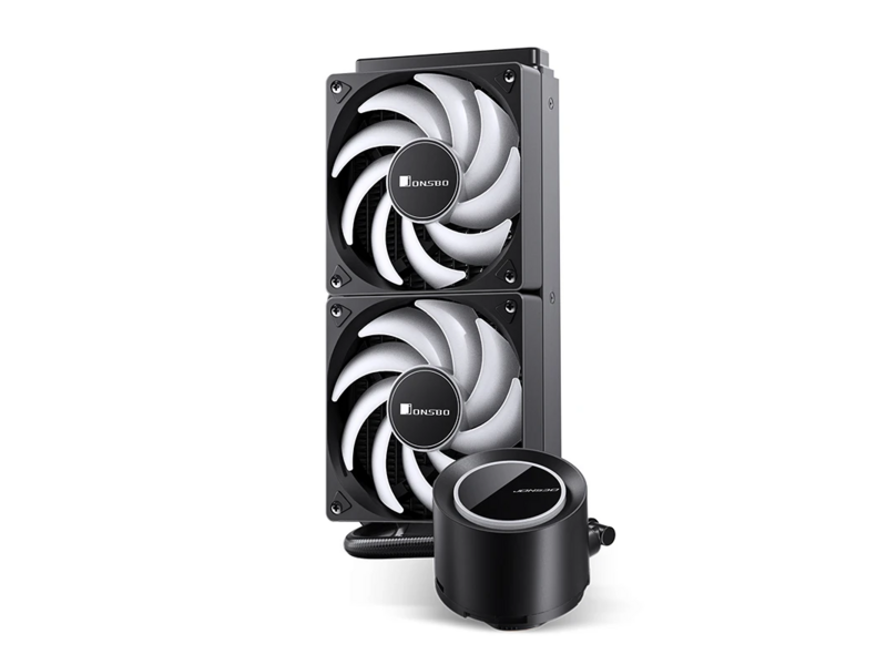 Система жидкостного охлаждения Система жидкостного охлаждения/ Water Cooling System JONSBO TG-240 Black (260W, 240mm, Black, ARGB/ Fans: 2x120mm, 66.19CFM, 35.4dBA, 1800RPM/ Pump height 72mm, 30dBA, 2400RPM, Rad thickness 27mm/ S: 1700, 1200, 115X, AM5, A