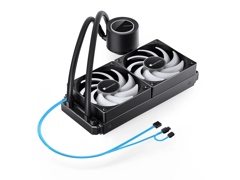 Система жидкостного охлаждения Система жидкостного охлаждения/ Water Cooling System JONSBO TG-240 Black (260W, 240mm, Black, ARGB/ Fans: 2x120mm, 66.19CFM, 35.4dBA, 1800RPM/ Pump height 72mm, 30dBA, 2400RPM, Rad thickness 27mm/ S: 1700, 1200, 115X, AM5, A
