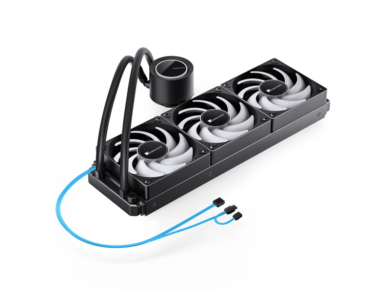 Система жидкостного охлаждения Система жидкостного охлаждения/ Water Cooling System JONSBO TG-360 Black (300W, 360mm, Black, ARGB/ Fans: 3x120mm, 66.19CFM, 35.4dBA, 1800RPM/ Pump height 72mm, 30dBA, 2400RPM, Rad thickness 27mm/ S: 1700, 1200, 115X, AM5, A