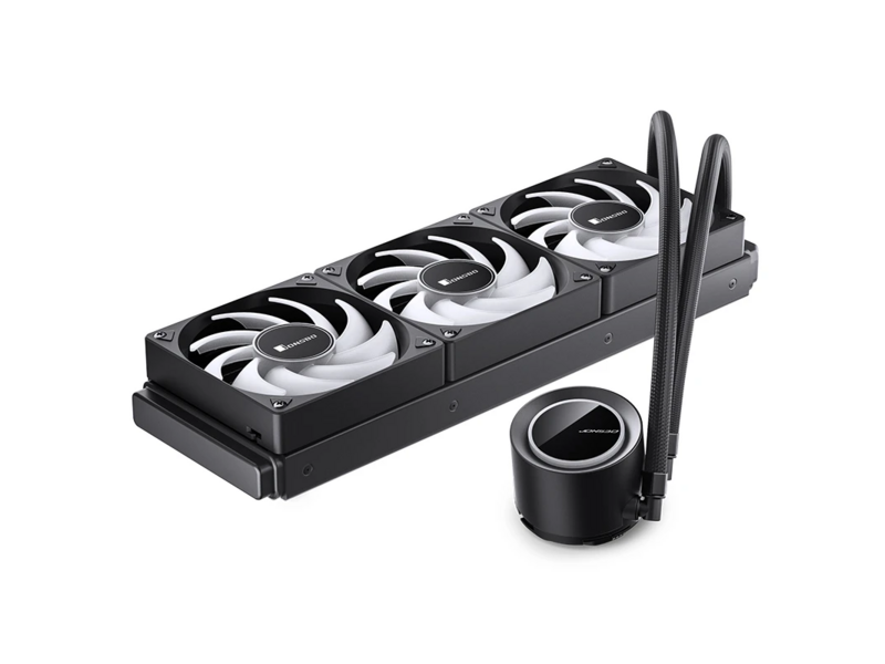 Система жидкостного охлаждения Система жидкостного охлаждения/ Water Cooling System JONSBO TG-360 Black (300W, 360mm, Black, ARGB/ Fans: 3x120mm, 66.19CFM, 35.4dBA, 1800RPM/ Pump height 72mm, 30dBA, 2400RPM, Rad thickness 27mm/ S: 1700, 1200, 115X, AM5, A