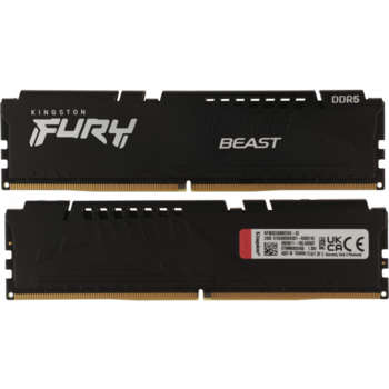 Память DDR5 2x16GB 6000MHz Kingston KF560C36BBE2K2-32 Fury Beast RTL Gaming PC5-48000 CL36 DIMM 288-pin 1.35В kit single rank с радиатором Ret