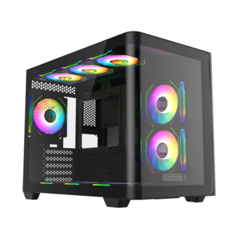 Корпус Bloody BD-CC112 черный без БП mATX 9x120mm 2xUSB3.0 audio bott PSU
