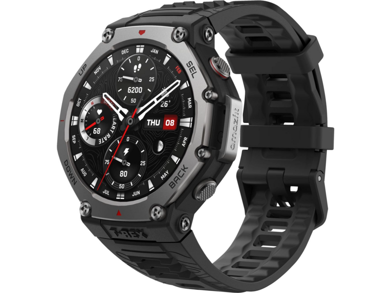 Смарт-часы Amazfit T-Rex 3 A2323 48.5мм 1.5" AMOLED корп.темно-серый рем.темно-серый разм.брасл.:145-210мм (1746721)