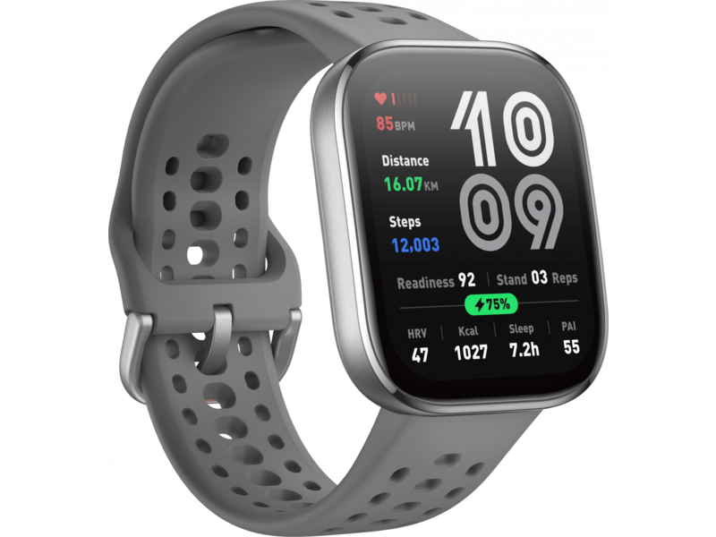 Смарт-часы Amazfit Bip 6 A2435 1.97" AMOLED корп.угольно-серый рем.серый разм.брасл.:130-195мм (6970100378191)