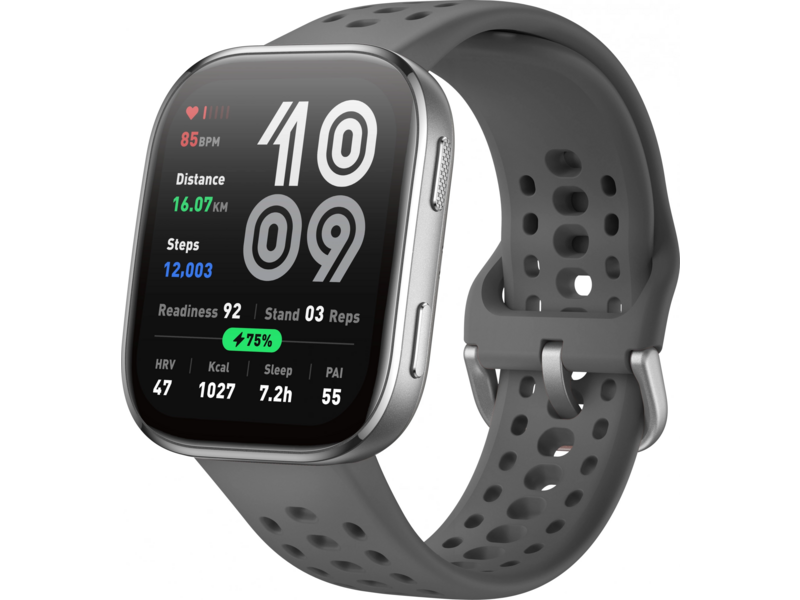 Смарт-часы Amazfit Bip 6 A2435 1.97" AMOLED корп.угольно-серый рем.серый разм.брасл.:130-195мм (1747005)