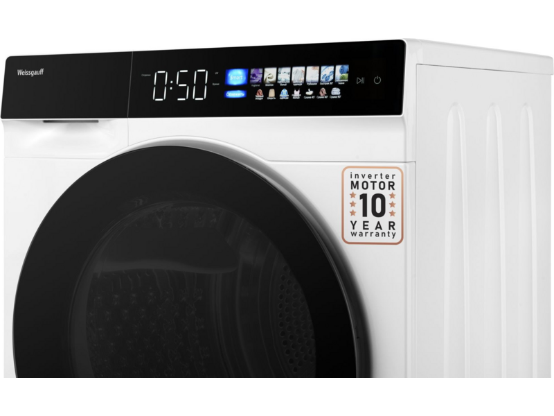 Сушильная машина Weissgauff WD 999 Heat Pump Full Touch кл.энер.:A+ макс.загр.:12кг белый (430929)