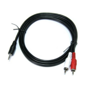 Кабель Кабель/ Кабель AUX GoPower Jack 3.5mm (m)-2xRCA (m) 1.5м ПВХ черный в пакете (1/200)