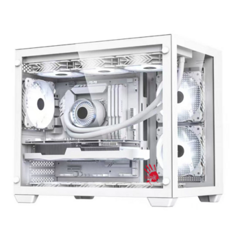 Корпус Bloody BD-CC108 белый без БП mATX 9x120mm 2xUSB3.0 audio bott PSU