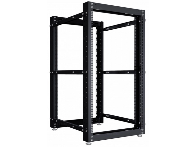 Стойка двухрамная NTSS NTSS-2POR24U/600-1000-BL 24U 550ммx1000мм 600кг черный