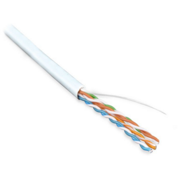 Кабель информационный Hyperline UUTP4-C5E-S24-IN-LSZH-WH-100 кат.5E UTP 4 пары 24AWG LSZH внутренний 100м белый