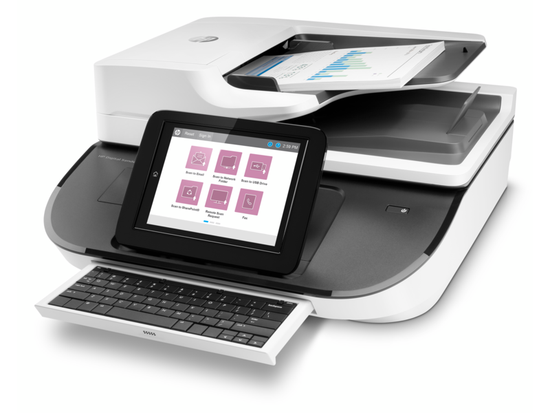 Сканер HP Digital Sender Flow 8500 fn2 Document Capture Workstation (A4,100ppm,600x600 dpi,24 bit, USB, LAN, ADF 150 sheets, Duplex, repl.L2719A)