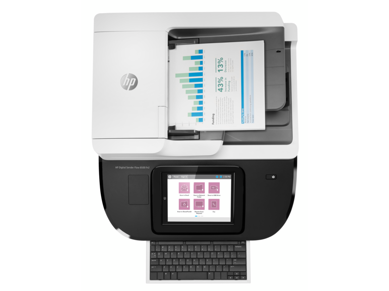 Сканер HP Digital Sender Flow 8500 fn2 Document Capture Workstation (A4,100ppm,600x600 dpi,24 bit, USB, LAN, ADF 150 sheets, Duplex, repl.L2719A)