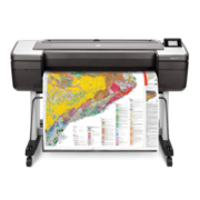 Широкоформатный принтер HP DesignJet T1700 (44",2400x1200dpi, 26spp(A1), 128Gb(virtual), HDD500Gb, host USB type-A/GigEth,stand,sheet feed,1 rollfeed,autocutteTouchScreen, 6 cartridges/3 heads)