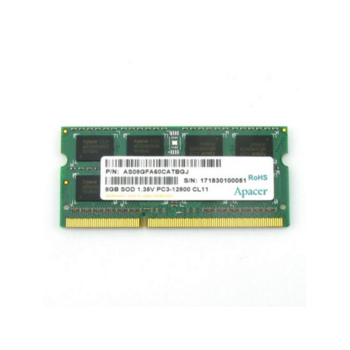 Оперативная память Apacer DDR3 8GB 1600MHz SO-DIMM (PC3-12800) CL11 1.35V (Retail) 512*8 3 years (AS08GFA60CATBGJ/DV.08G2K.KAM)