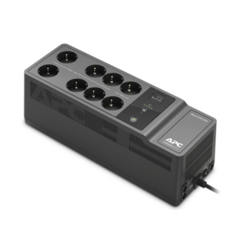 Источник бесперебойного питания для персональных компьютеров APC Back-UPS ES 650VA/400W, 230V, 8 Rus outlets (2 Surge & 6 batt.), USB, USB charge(type A), Data/DSL protection, 1 year warranty