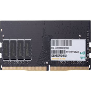 Оперативная память Apacer DDR4 8GB 2666MHz DIMM (PC4-21300) CL19 1.2V (Retail) 1024*8 3 years (AU08GGB26CQYBGH / EL.08G2V.GNH)