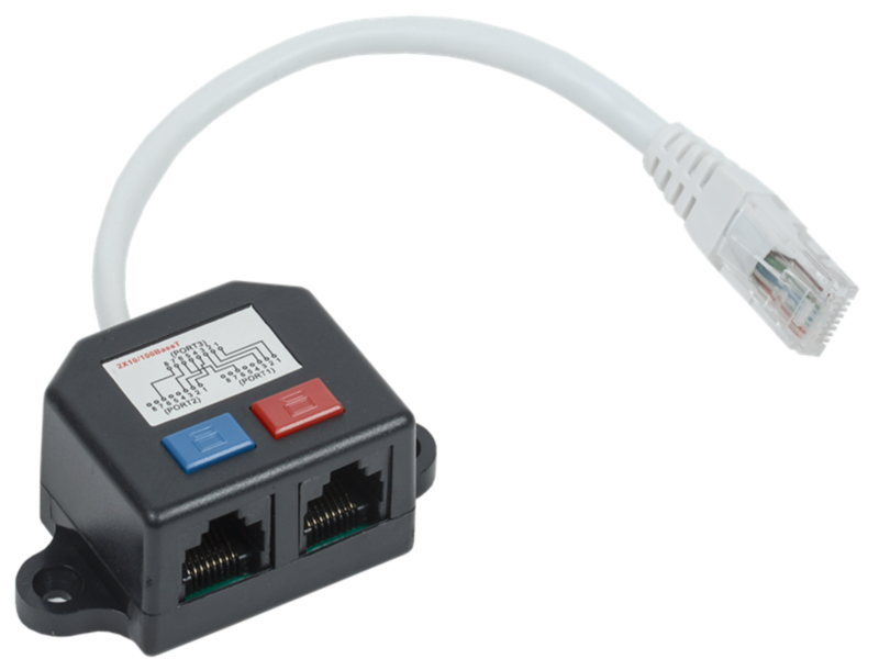 ITK Разветвитель (Y-адаптер) кат. 5Е 2xRJ45-1хRJ45