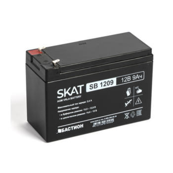 (2540) Бастион SKAT SB 1209 АКБ СК 12В/9Ач/F1/Срок службы 6 лет/1,5 л.г